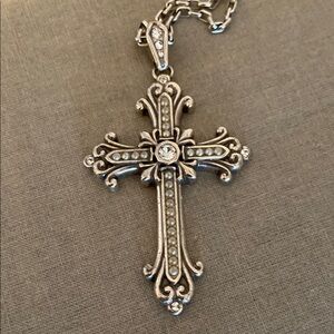 Brighton Silver Cross Necklace